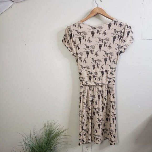Anthropologie Leifnotes Up and Away Hot Air Balloon Ruched Dress Boho Size Xs - Picture 10 of 11